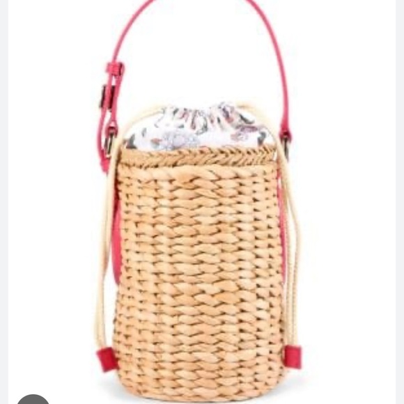 FURLA weave drawstring bucket bag NWT - Picture 2 of 8